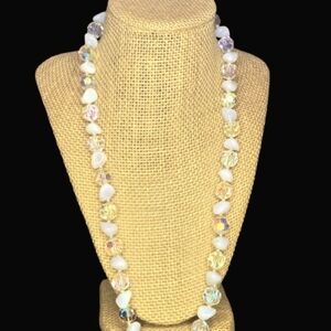 Gorgeous Vintage Les Bernard Inc Opaline Necklace